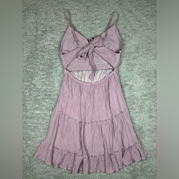 Love Tree Dress Womens Large Lace Crochet Tiered Ruffles Cut Out Backless Dinner - Picture 6 of 6